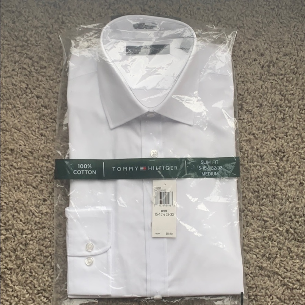 Tommy Hilfiger Slim Fit White Dress Shirt